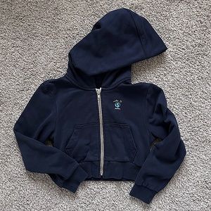 GAP 🌎 cropped full-zip hoodie - (medium)